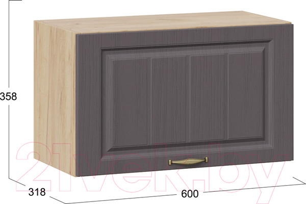 Изображение товара Шкаф под вытяжку ТриЯ Лина 1В6Г (дуб крафт золотой/графит)