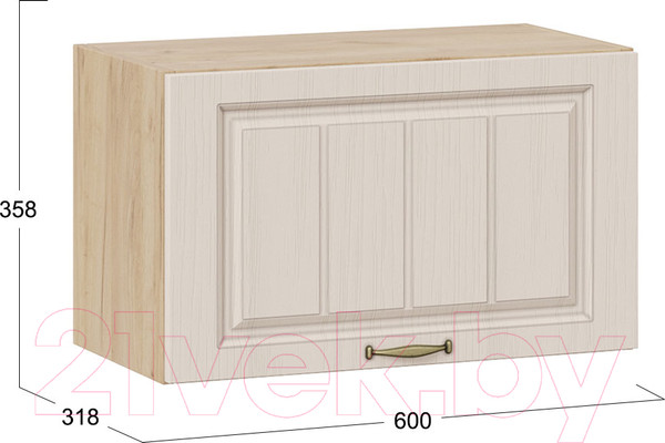 Изображение товара Шкаф под вытяжку ТриЯ Лина 1В6Г (дуб крафт золотой/крем)