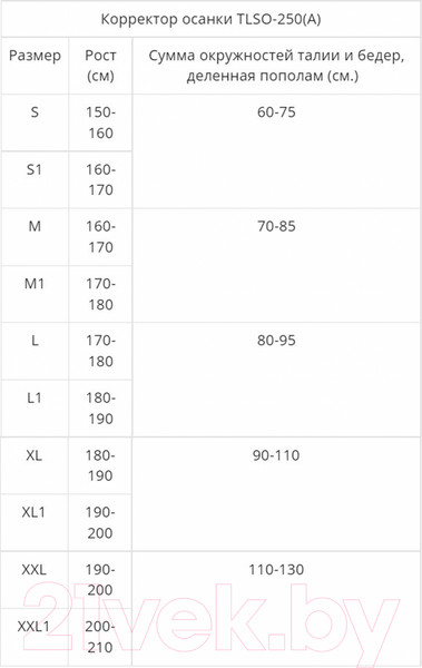 Изображение товара Корректор осанки Orlett TLSO-250(A) (S1)