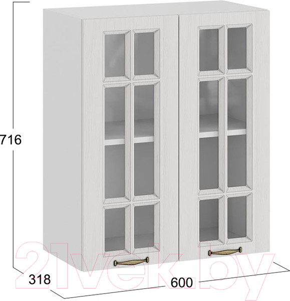 Изображение товара Шкаф навесной для кухни ТриЯ Лина 1В6С (белый)