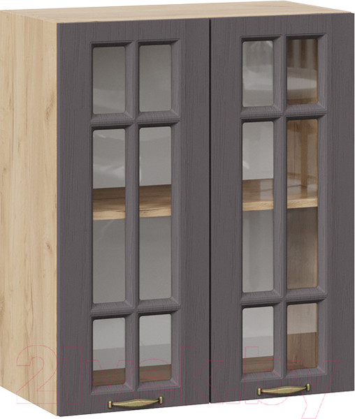 Изображение товара Шкаф навесной для кухни ТриЯ Лина 1В6С (дуб крафт золотой/графит)