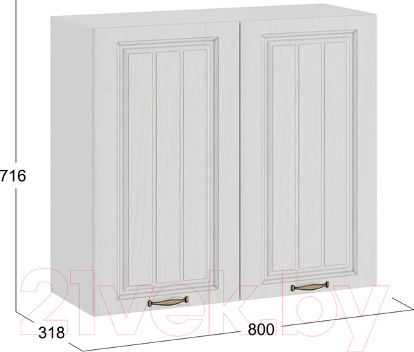 Изображение товара Шкаф навесной для кухни ТриЯ Лина 1В8 (белый)