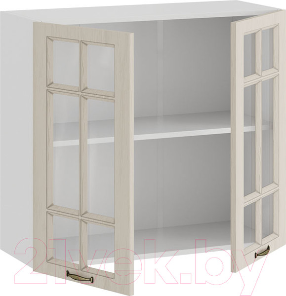 Изображение товара Шкаф навесной для кухни ТриЯ Лина 1В8С (белый/крем)