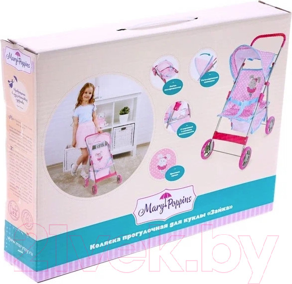 Изображение товара Коляска для куклы Mary Poppins Коляска Зайка / 67312