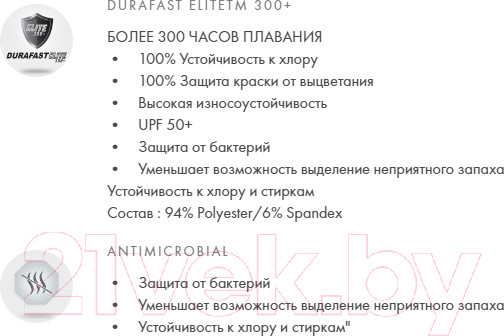 Изображение товара Гидрошорты для плавания TYR Durafast Elite Solid / SDUS7A 001 (р-р 28, черный)