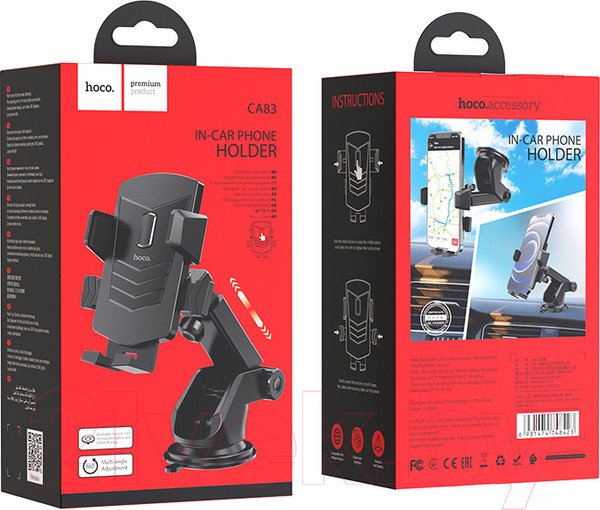 Изображение товара Держатель для смартфонов Hoco CA83 (черный)