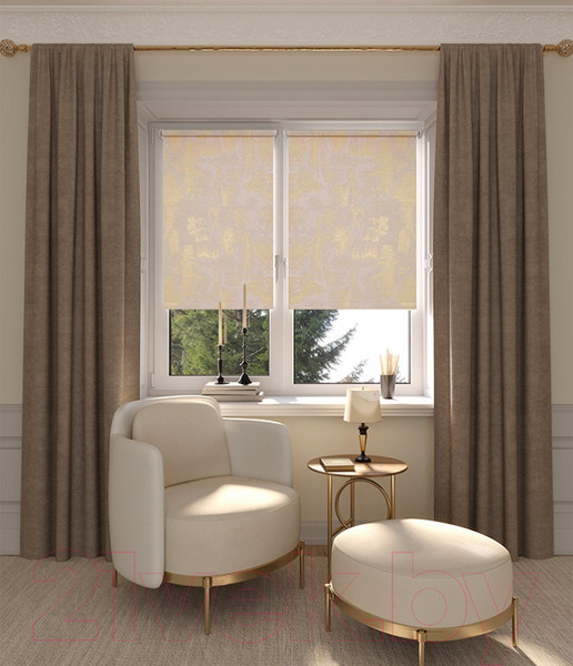 Изображение товара Рулонная штора LEGRAND Марко 180x175 / 58095815 (миндаль)