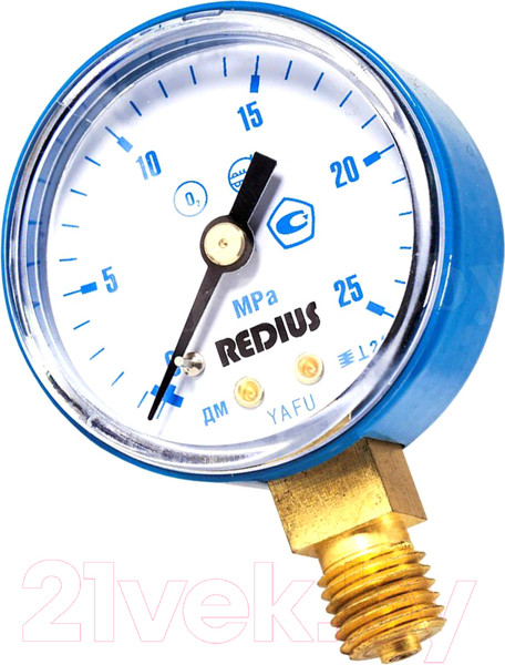 Изображение товара Манометр газовый Редиус 25 МПа / 102042