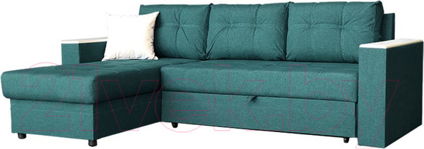 Изображение товара Диван угловой Асмана Фаворит без бара (кватро 18/дуб беленный)