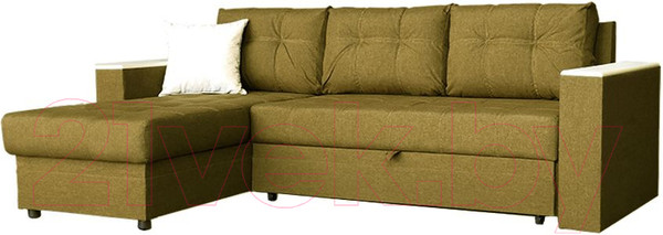 Изображение товара Диван угловой Асмана Фаворит без бара (кватро 13/дуб беленный)