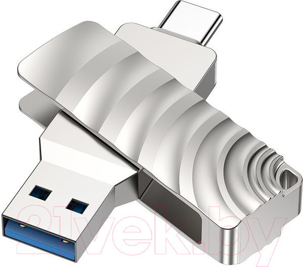Изображение товара USB flash накопитель Borofone BUD3 2в1 USB3.0 32Gb (серебристый)