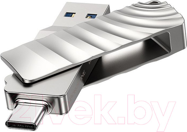 Изображение товара USB flash накопитель Borofone BUD3 2в1 USB3.0 32Gb (серебристый)