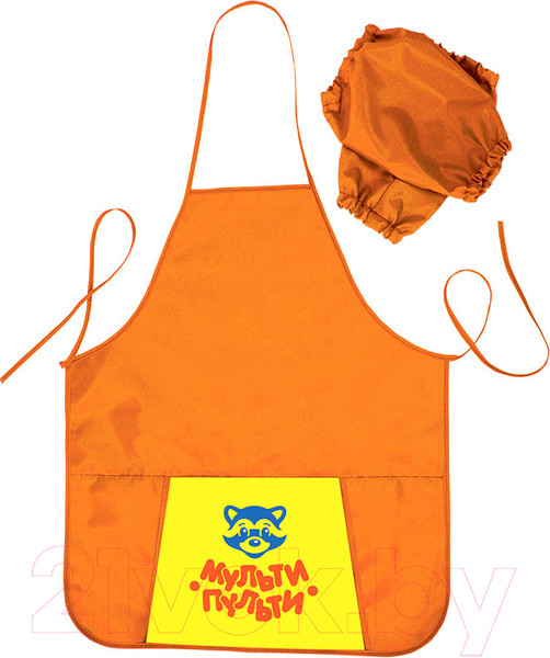 Изображение товара Фартук для творчества Мульти-пульти Приключения Енота / ФТ_13482 (оранжевый)
