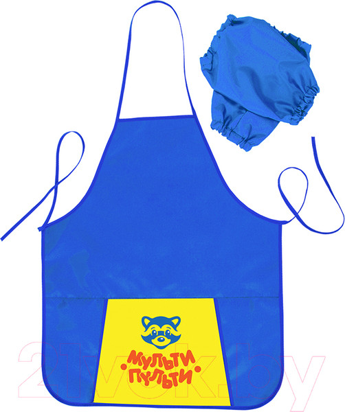 Изображение товара Фартук для творчества Мульти-пульти Приключения Енота / ФТ_13484 (синий)