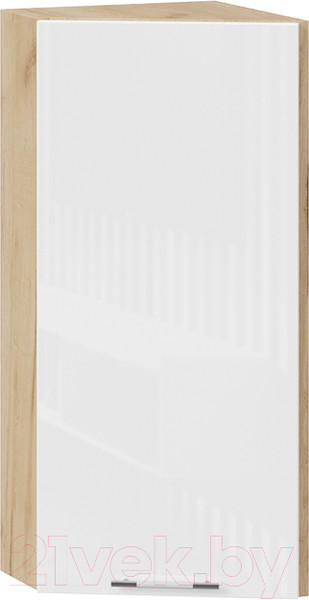 Изображение товара Шкаф навесной для кухни ТриЯ Весна 1В3Т (дуб крафт золотой/белый глянец)