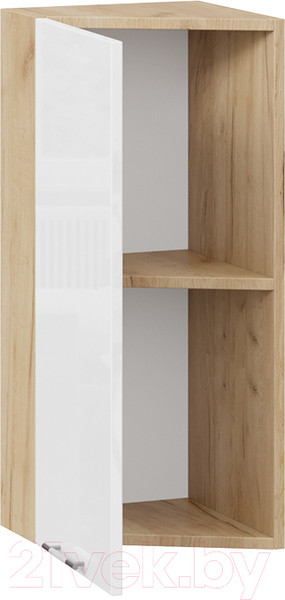 Изображение товара Шкаф навесной для кухни ТриЯ Весна 1В3Т (дуб крафт золотой/белый глянец)