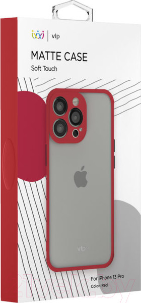 Изображение товара Чехол-накладка VLP Matte Case для iPhone 13 Pro / vlp-PC21-P61RD (красный)