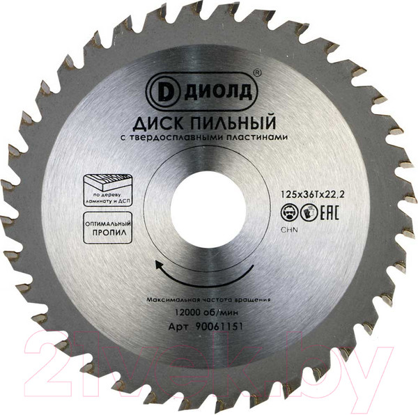 Изображение товара Пильный диск Диолд 90061151