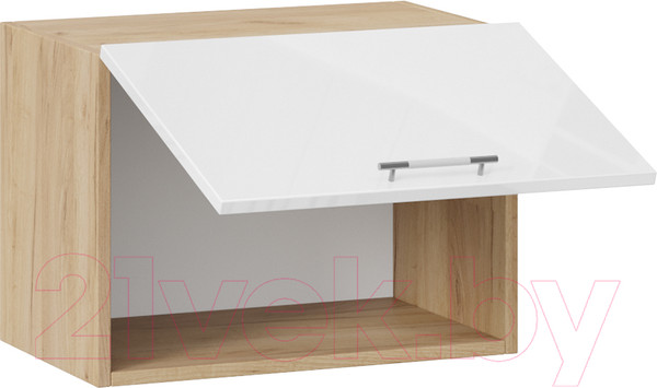 Изображение товара Шкаф под вытяжку ТриЯ Весна 1В5Г (дуб крафт золотой/белый глянец)