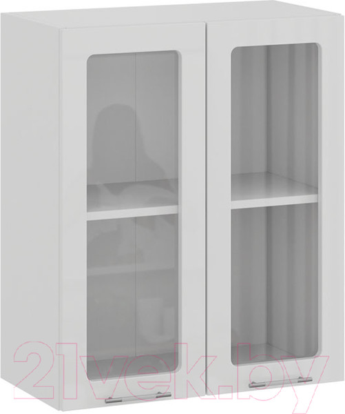 Изображение товара Шкаф навесной для кухни ТриЯ Весна 1В6С (белый/белый глянец)