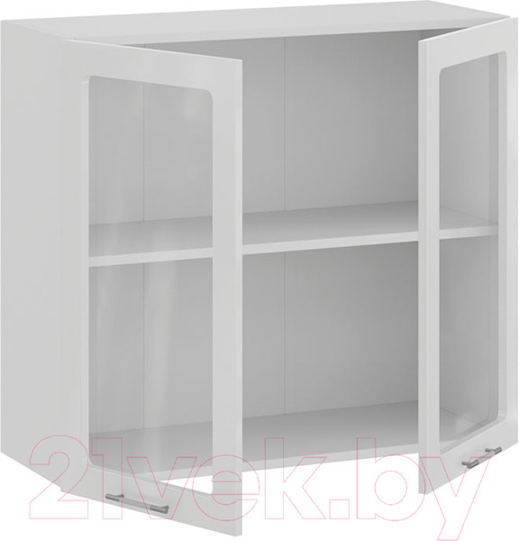 Изображение товара Шкаф навесной для кухни ТриЯ Весна 1В8С (белый/белый глянец)