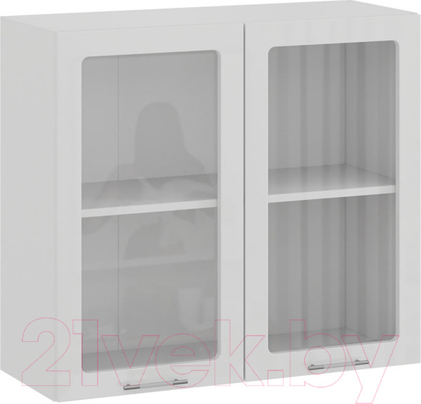 Изображение товара Шкаф навесной для кухни ТриЯ Весна 1В8С (белый/белый глянец)