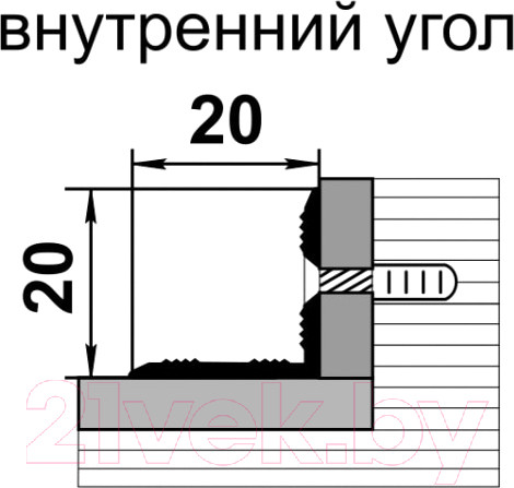 Изображение товара Профиль декоративный Лука Угловой ПУ 05-1./02Л/1.35/ Д7 КЕ (золото)