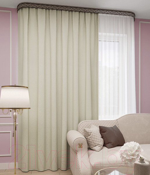 Изображение товара Штора LEGRAND Канвас 200x260 / 58094167 (бежевый)