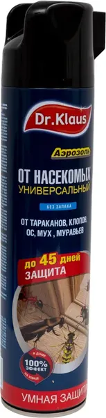 Изображение товара Аэрозоль от насекомых Dr. Klaus От муравьев тараканов и других насекомых / DK06250031 (600мл)