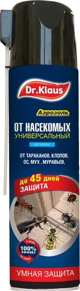 Изображение товара Аэрозоль от насекомых Dr. Klaus От муравьев тараканов и других насекомых / DK06250031 (600мл)