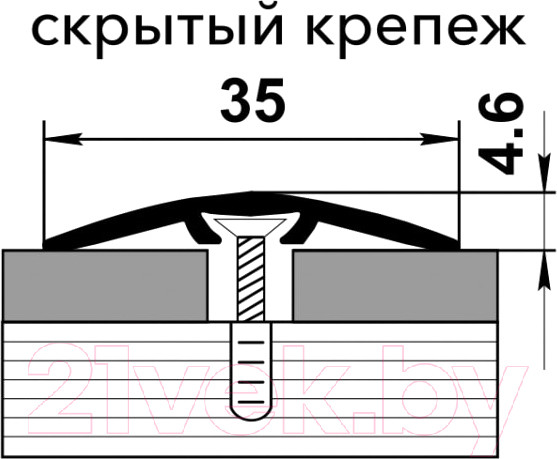 Изображение товара Профиль декоративный Лука ПС 04-3/045/0.9/В2 (дуб дымчатый)