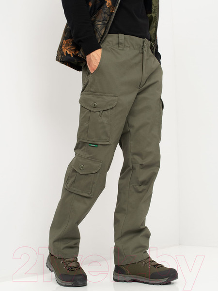 Изображение товара Штаны для охоты и рыбалки Huntsman Крафт Хаки Cotton (р-р 56-58/182)