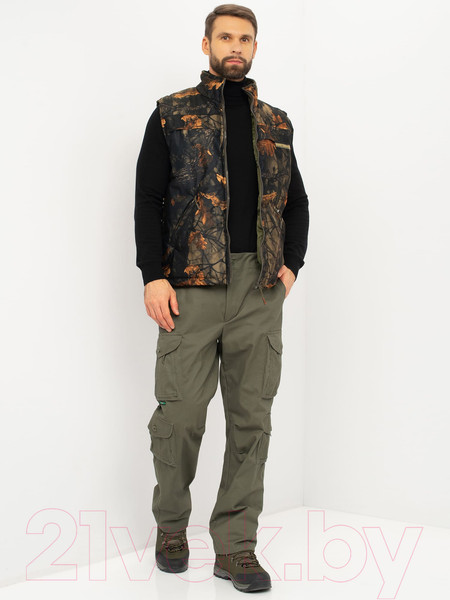 Изображение товара Штаны для охоты и рыбалки Huntsman Крафт Хаки Cotton (р-р 56-58/182)