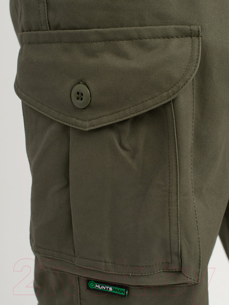Изображение товара Штаны для охоты и рыбалки Huntsman Крафт Хаки Cotton (р-р 56-58/182)