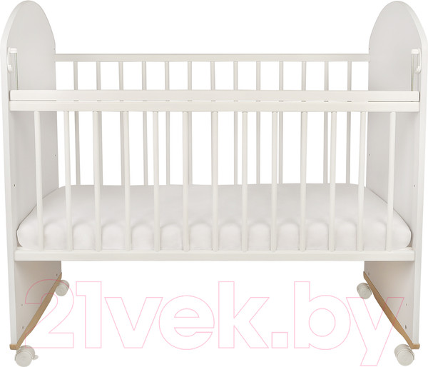 Изображение товара Детская кроватка INDIGO My Sleepy Мишка колесо-качалка (белый)