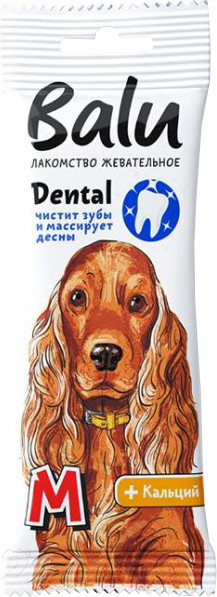 Изображение товара Лакомство для собак BaLu Dental с кальцием M (36г,2шт)