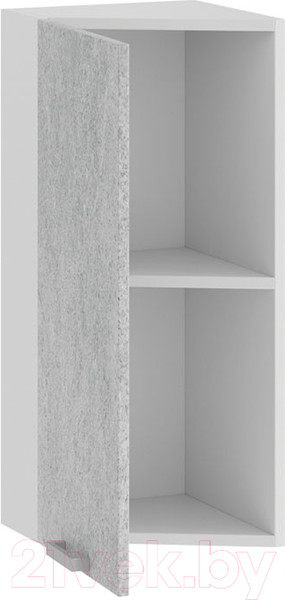 Изображение товара Шкаф навесной для кухни ТриЯ Гранита 1В3Т (белый/бетон снежный)
