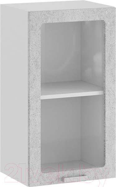 Изображение товара Шкаф навесной для кухни ТриЯ Гранита 1В4С (белый/бетон снежный)