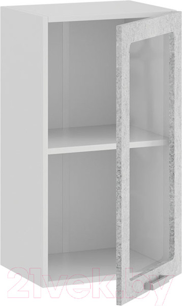 Изображение товара Шкаф навесной для кухни ТриЯ Гранита 1В4С (белый/бетон снежный)