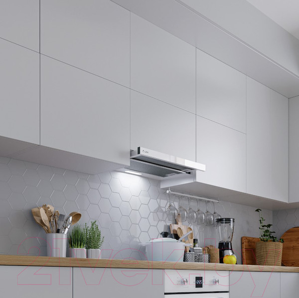 Изображение товара Вытяжка телескопическая Lex Honver G 2M 600 / TRHI000011 (белый)