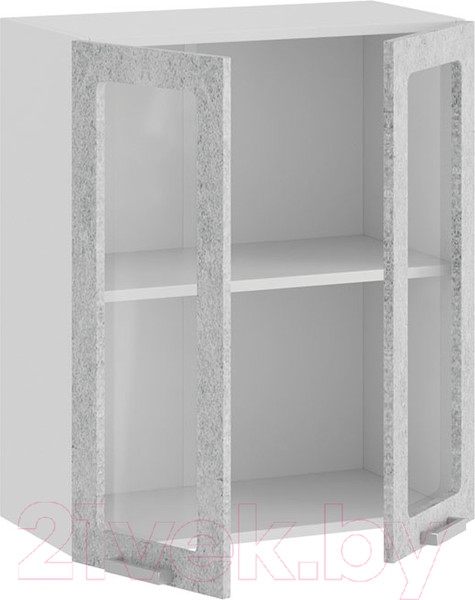 Изображение товара Шкаф навесной для кухни ТриЯ Гранита 1В6С (белый/бетон снежный)