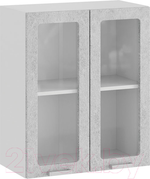Изображение товара Шкаф навесной для кухни ТриЯ Гранита 1В6С (белый/бетон снежный)