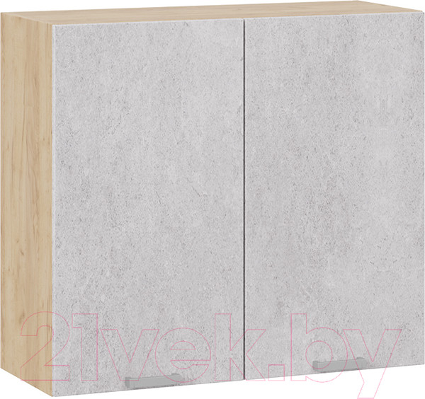 Изображение товара Шкаф навесной для кухни ТриЯ Гранита 1В8 (дуб крафт золотой/бетон снежный)