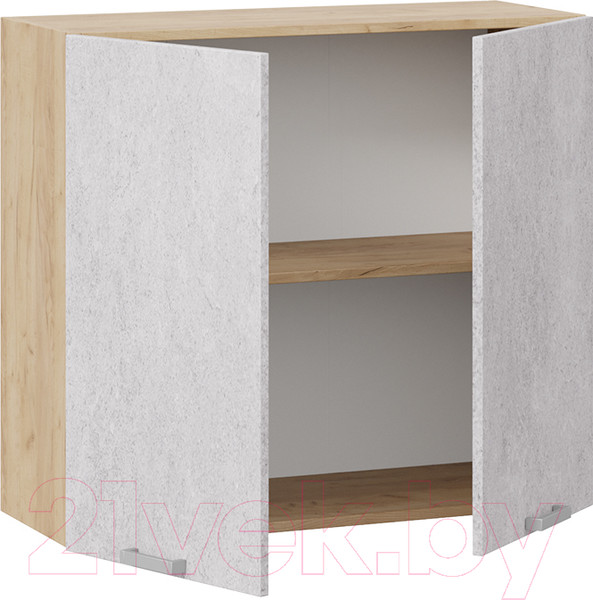 Изображение товара Шкаф навесной для кухни ТриЯ Гранита 1В8 (дуб крафт золотой/бетон снежный)