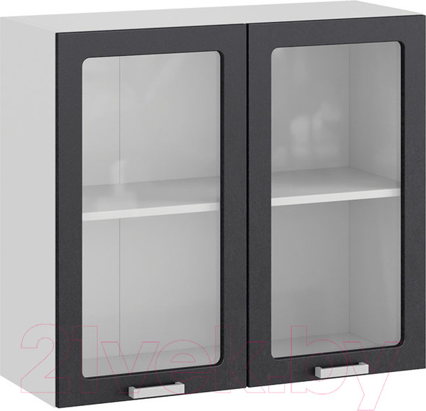 Изображение товара Шкаф навесной для кухни ТриЯ Гранита 1В8С (белый/бетон графит)