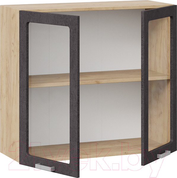Изображение товара Шкаф навесной для кухни ТриЯ Гранита 1В8С (дуб крафт золотой/бетон графит)
