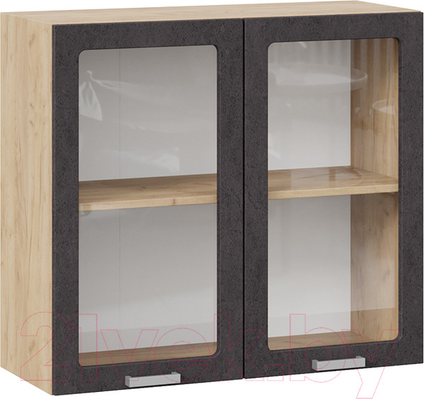 Изображение товара Шкаф навесной для кухни ТриЯ Гранита 1В8С (дуб крафт золотой/бетон графит)