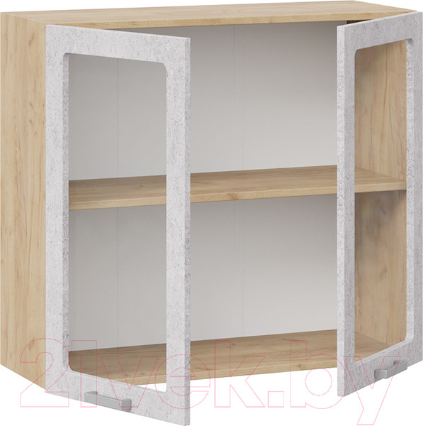 Изображение товара Шкаф навесной для кухни ТриЯ Гранита 1В8С (дуб крафт золотой/бетон снежный)