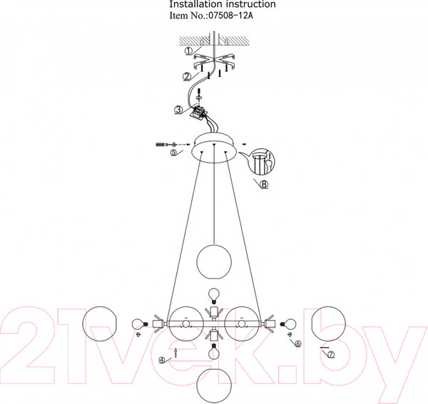 Изображение товара Люстра Kinklight Сида 07508-12A.02 (хром)