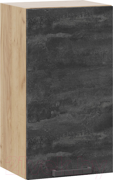 Изображение товара Шкаф навесной для кухни ТриЯ Детройт 1В4 (дуб крафт золотой/угольный камень)